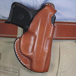 DESANTIS MAVERICK HOLSTER RH - OWB LEATHER RUGER LCP TAN