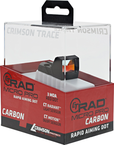 CRIMSON TRACE REFLEX SIGHT RAD - MICRO PRO CARBON 3MOA RED DOT - Image 3