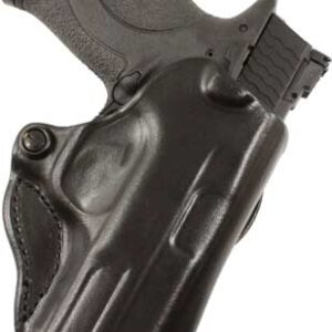 DESANTIS MINI SCABBARD HOLSTER - RH OWB LEATHER 1911 3-3.5" BLK