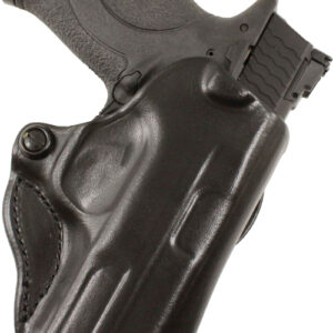 DESANTIS MINI SCABBARD HOLSTER - RH OWB LEATHER RUGER SR22 BLK