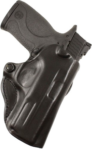 DESANTIS MINI SCABBARD HOLSTER - RH OWB LEATHER SIG P238 BLACK