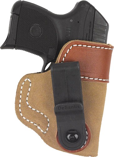 DESANTIS SOFT TUCK HOLSTER IWB - RH LEATHER SHIELD 9/40/45 NAT