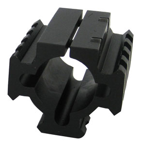TACSTAR RAIL MOUNT FOR 12GA. - SHOTGUN TUBE 1.8" LONG BLACK