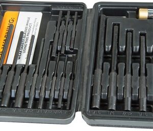 WHEELER ROLL PIN PUNCH MASTER - SET 18-PUNCHES/1-HAMMER/CASE