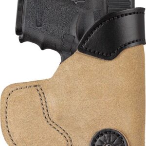 DESANTIS POCKET TUK HOLSTR RH - IWB/POCKET LTHER GLK 26 SUEDE
