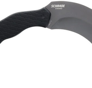 SCHRADE KNIFE BONEYARD 5.2" - FIXED KARAMBIT MATTE SS/BLACK