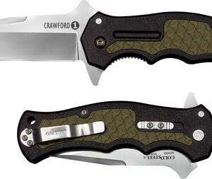 COLD STEEL CRAWFORD MODEL 1 - 3" PLAIN EDGE CLIP FOLDER