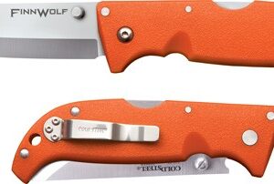 COLD STEEL FINN WOLF 3.5" BLZ - ORANGE CLIP FOLDER W/TRI-AD LK