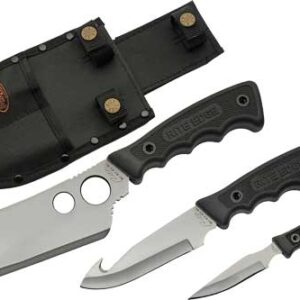 SZCO RITE EDGE 3PC SKINNING - SET W/BLACK RUBBER HNDL/SHEATH