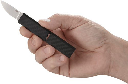 CRKT SCRIBE 1.74" PLAIN EDGE - FIXED BLADE W/COVER CAP BLACK