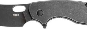 CRKT PILAR LARGE 2.67" PLAIN - EDGE FOLDING BLADE STONEWASH