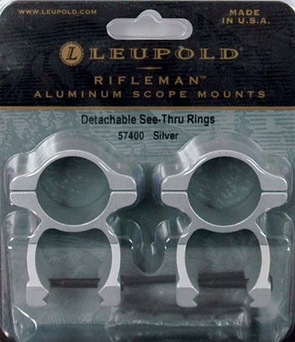 LEUPOLD RINGS RIFLEMAN 1" SEE- - THRU SILVER - Image 2