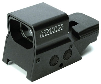 KONUS RED/GRN DOT SIGHTPRO R8 - 2-5MOA 1X39 8-RETIC DUAL RAIL - Image 3