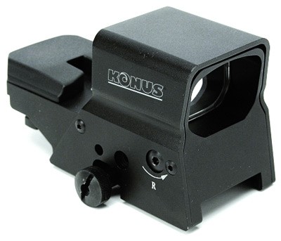 KONUS RED/GRN DOT SIGHTPRO R8 - 2-5MOA 1X39 8-RETIC DUAL RAIL - Image 4