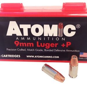 ATOMIC 9MM LUGER +P 124GR JHP - 50RD 10BX/CS