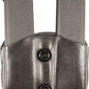 DESANTIS DOUBLE MAG POUCH OWB - LTHR GLOCK 17/19/22/23 BLACK