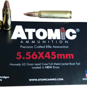 ATOMIC 5.56X45 62GR FMJ - 500RD BULK