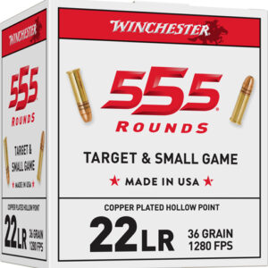 WINCHESTER 22LR 36GR PLATED HP - 1280FPS 555RD 10BX/CS