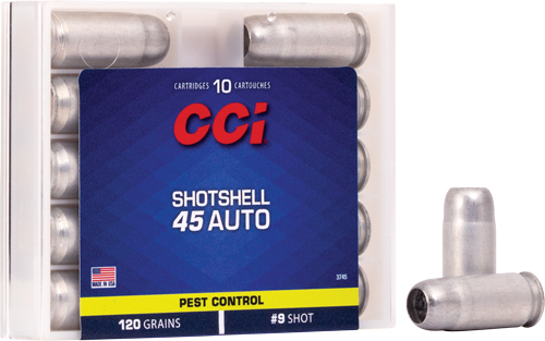 CCI SHOTSHELL 45 ACP 120GR - #9 SHOT 10RD 20BX/CS