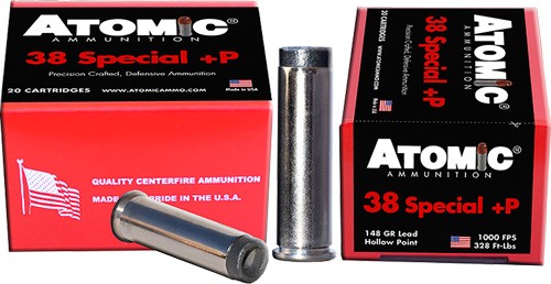 ATOMIC 38 SPECIAL +P 148GR WC - UP-SIDE DOWN 20RD 10BX/CS