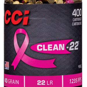 CCI CLEAN 22LR 40GR PINK POLY - COATED RN 400RD 8BX/CS