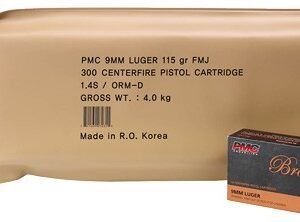 PMC 9MM LUGER 115GR FMJ-RN - 300RD BATTLE PACK 3BP/CS