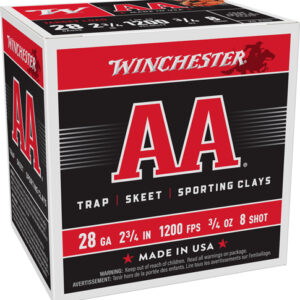 WINCHESTER AA 28GA 2.75" 3/4OZ - #8 1200FPS 250RD CASE LOT