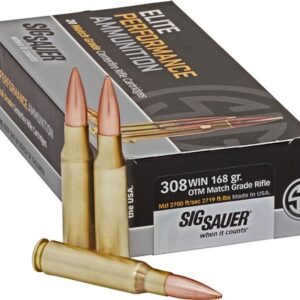 SIG AMMO 308 WIN 168GR OPEN - TIP MATCH 20RD 10BX/CS