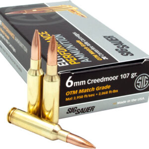 SIG AMMO 6MM CM 107GR OPEN TIP - MATCH 20RD 10BX/CS