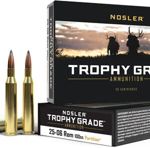 NOSLER TROPHY 25-06 REM 100GR - PARTITION TIP 20RD 10BX/CS