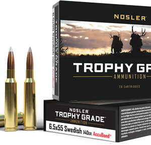 NOSLER TROPHY 6.5X55 MAUSER - 140GR ACCUBOND 20RD 10BX/CS