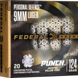 FEDERAL PUNCH 9MM LUGER - 124GR JHP 20RD 10BX/CS