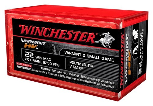 WINCHESTER SUPREME 22WMR 30GR - V-MAX 2250FPS 50RD 20BX/CS