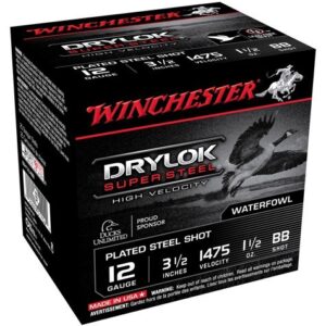 WINCHESTER DRYLOK 12GA 3.5" - 1-1/2OZ #BB 1475FPS 25RD 10B/C