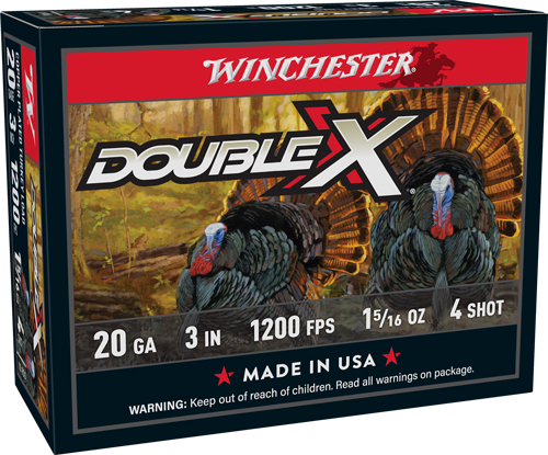WINCHESTER DOUBLE-X 20GA 3" - 1-5/16OZ #4 10RD 10BX/CS - Image 2