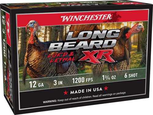 WINCHESTER LONG BEARD XR 12GA - 3" 1-3/4OZ #6 10RD 10BX/CS