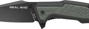REAL AVID RAV-1 KNIFE MANUAL - 3.25" BLADE GREEN/BLACK