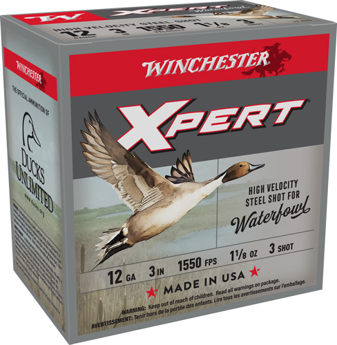 WINCHESTER XPERT STEEL 12GA 3" - 1-1/8OZ #3 1550FPS 25RD 10BX/C
