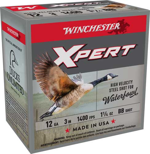WINCHESTER XPERT STEEL 12GA 3" - 1-1/4OZ #BB 1400FPS 25RD 10B/C