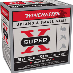 WINCHESTER SUPER-X 20GA 2.75" - 1OZ #6 1220FPS 25RD 10BX/CS