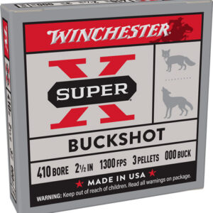 WINCHESTER SUPER-X 410 2.5" - 000 BUCK 3 PELLETS 5RD 50BX/CS