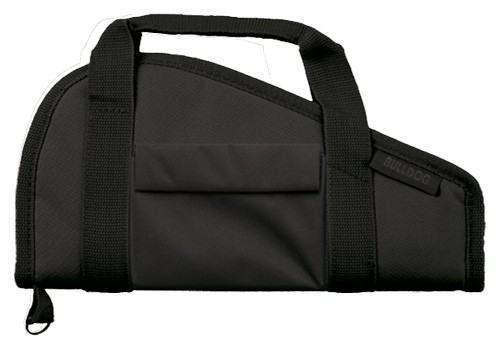 BULLDOG PISTOL CASE 15" BLACK - ACCESSORY POCKET & CARRY STRAP