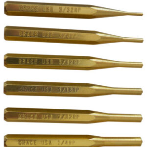 GRACE USA PUNCH SET - ROLL PIN PUNCH SET OF 8 BRASS