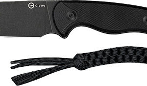 CIVIVI KNIFE TIMBERBARK 3.2" - FIXED BLACK/BLACK G10 STNWASH