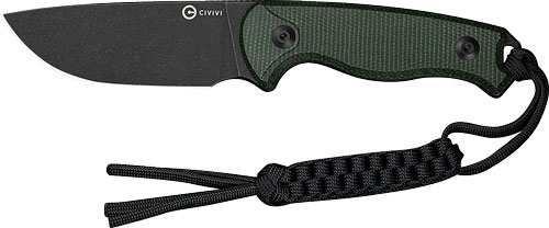 CIVIVI KNIFE TIMBERBARK 3.2" - FIXED GREEN MICARTA/BLK STNWSH