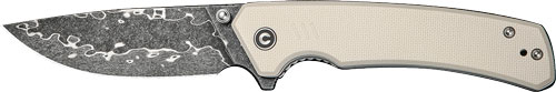 CIVIVI KNIFE MERIT 3.28" IVORY - G10/DAMASCUS LINER LOCK - Image 2