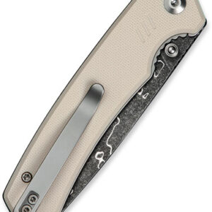 CIVIVI KNIFE MERIT 3.28" IVORY - G10/DAMASCUS LINER LOCK