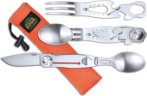 OUTDOOR EDGE CHOWPAL MEALTIME - MULTITOOL W/KNIFE & ORNG POUCH