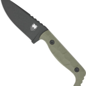 COBRATEC KINGPIN 4" FIXED BLD - OD GREEN D2 STEEL W/KDX SHEATH