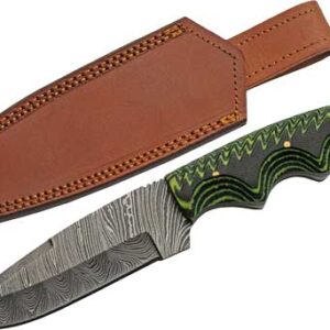 SZCO RITE EDGE 5" TREE RIDGE - MICARTA DAMASCUS CP W/SHEATH